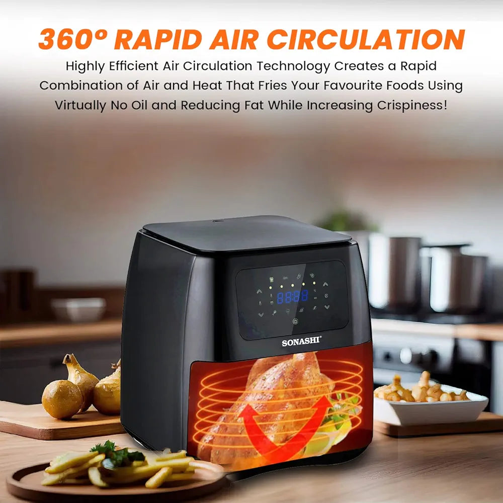 Friteuse Air Fryer Sans Huile Électrique 8l SONASHI SAF-800