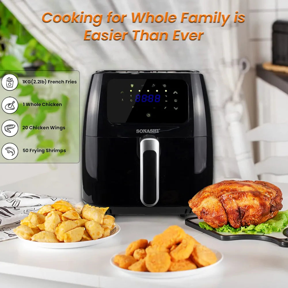 Friteuse Air Fryer Sans Huile Électrique 8l SONASHI SAF-800