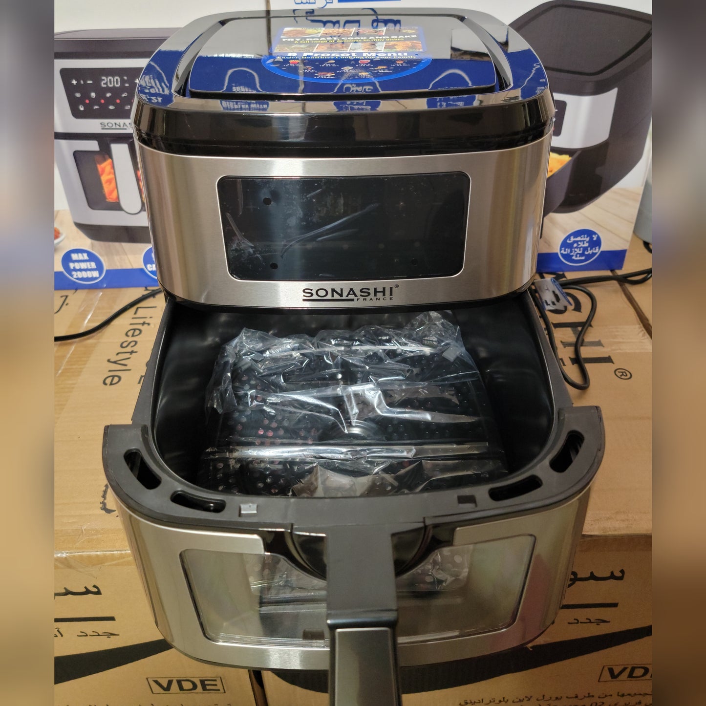 Friteuse Air Fryer sans huile 9.2L 2000W Sonashi SAF-920 (SID)