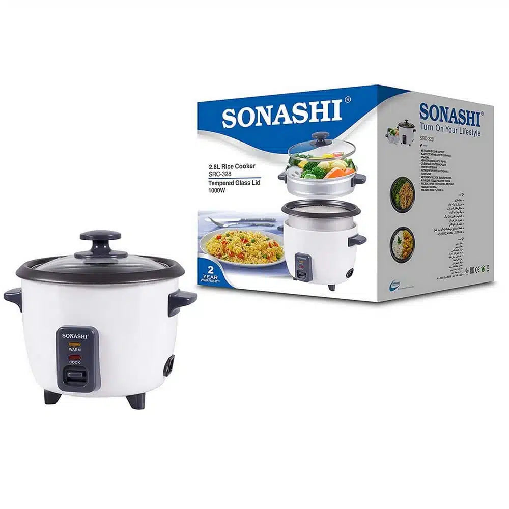 Cuisseur Riz à Vapeur 1000W 2.8L SONASHI SRC-328