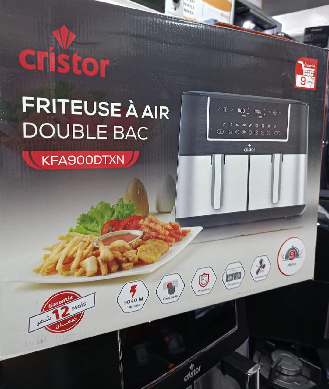 Friteuse Air Fryer CRISTOR DOUBLE BAC 9L KFA900DTXN (DHO)