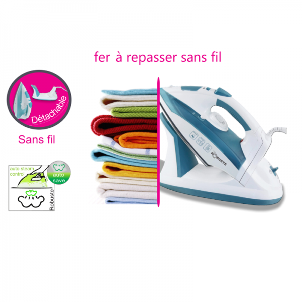 Fer à Repasser Sans Fil ROBUSTE AJ-2040C