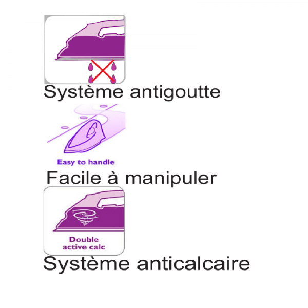Fer à Repasser Sans Fil ROBUSTE AJ-2040C