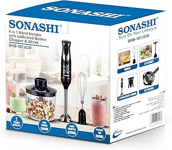 Sonashi bras mixeur plongeant 3 en 1 à 600 W SHB-187JCW