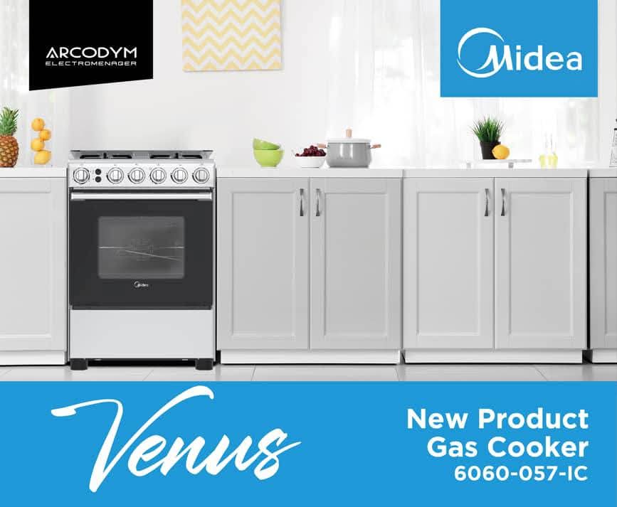 Cuisinière MIDEA INOX VENTILÉE 60X60 6060-057-IC