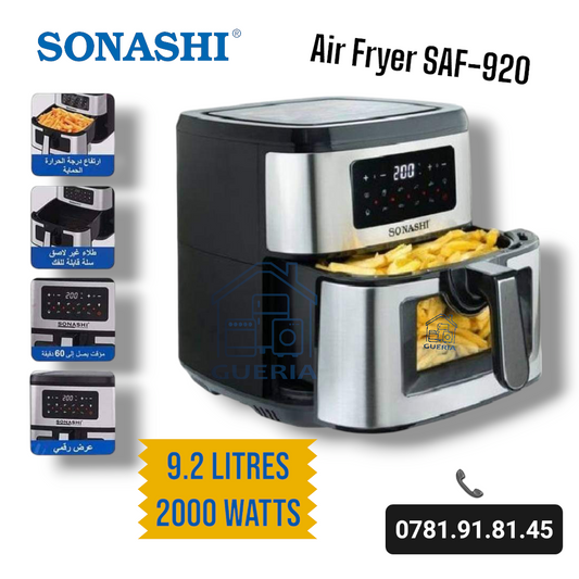 Friteuse Air Fryer sans huile 9.2L 2000W Sonashi SAF-920 ( dho )