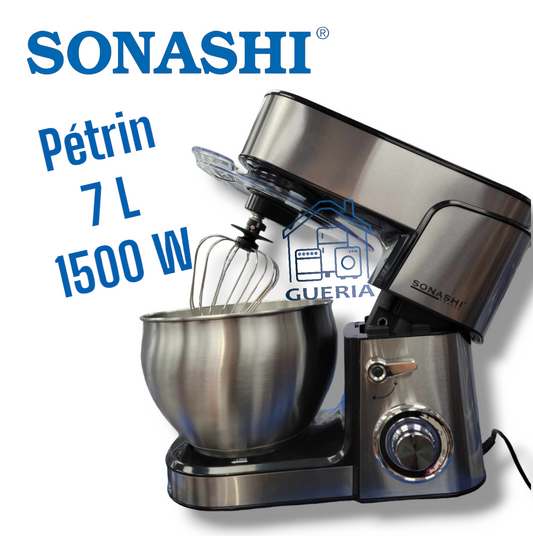 Pétrin Multifonctions Inox 1500W -07L Sonashi | SMX-154 [MSA]