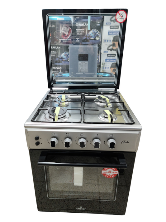 Cuisinière CRISTOR GULA GRIS 4 Feux 55 cm GUL450SG