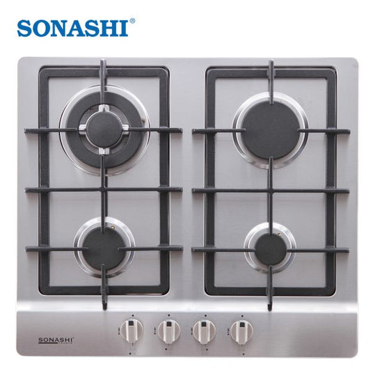 Plaque chauffante A Gaz Inox 4 Feux SONASHI SGH-022