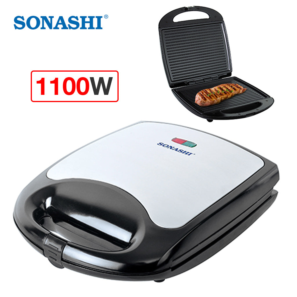 Sonashi Panineuse et Grill, Presse à Panini -1100W - SGT-851