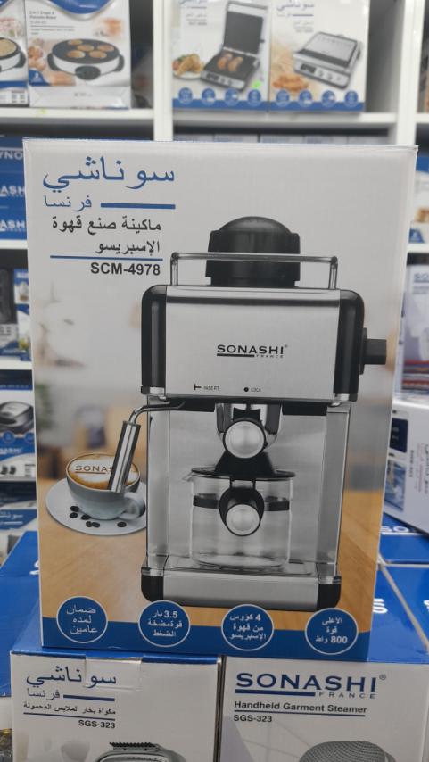 Machine à expresso pour 1 à 4 tasses SONASHI SCM-4978