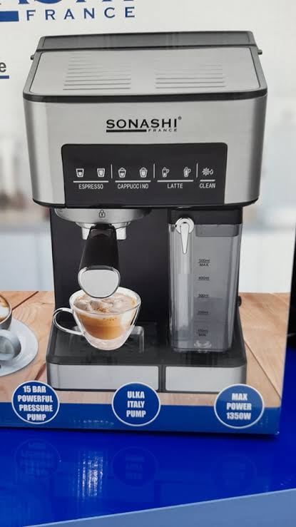 Machine à café cafetière expresso 1350W 15 Bars SONASHI SCM-4975