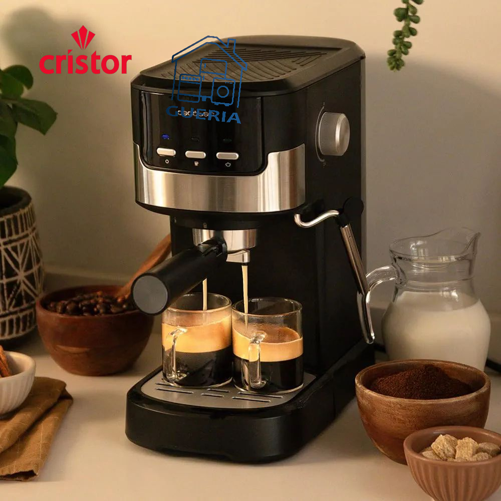 Machine à Café CRISTOR 2 Bras (Capsule/Poudre) + Cappuccino 20 Bars 1100W CMD110NS {YSM}