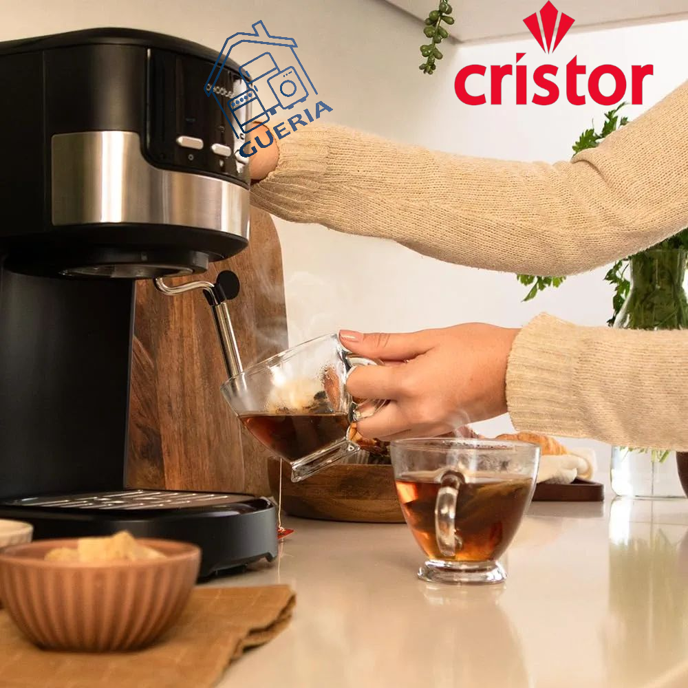 Machine à Café CRISTOR 2 Bras (Capsule/Poudre) + Cappuccino 20 Bars 1100W CMD110NS {YSM}