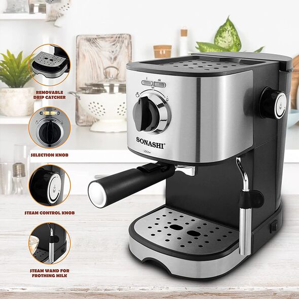 Machine à café SONASHI | SCM-4963 | 850 W | 15 Bar [YSM]