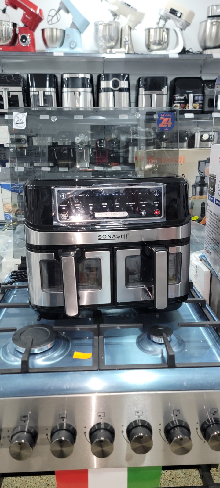 FRITEUSE AIR FRYER SONASHI DOUBLE BACS 10L 2600W SAF-106 {YSM}