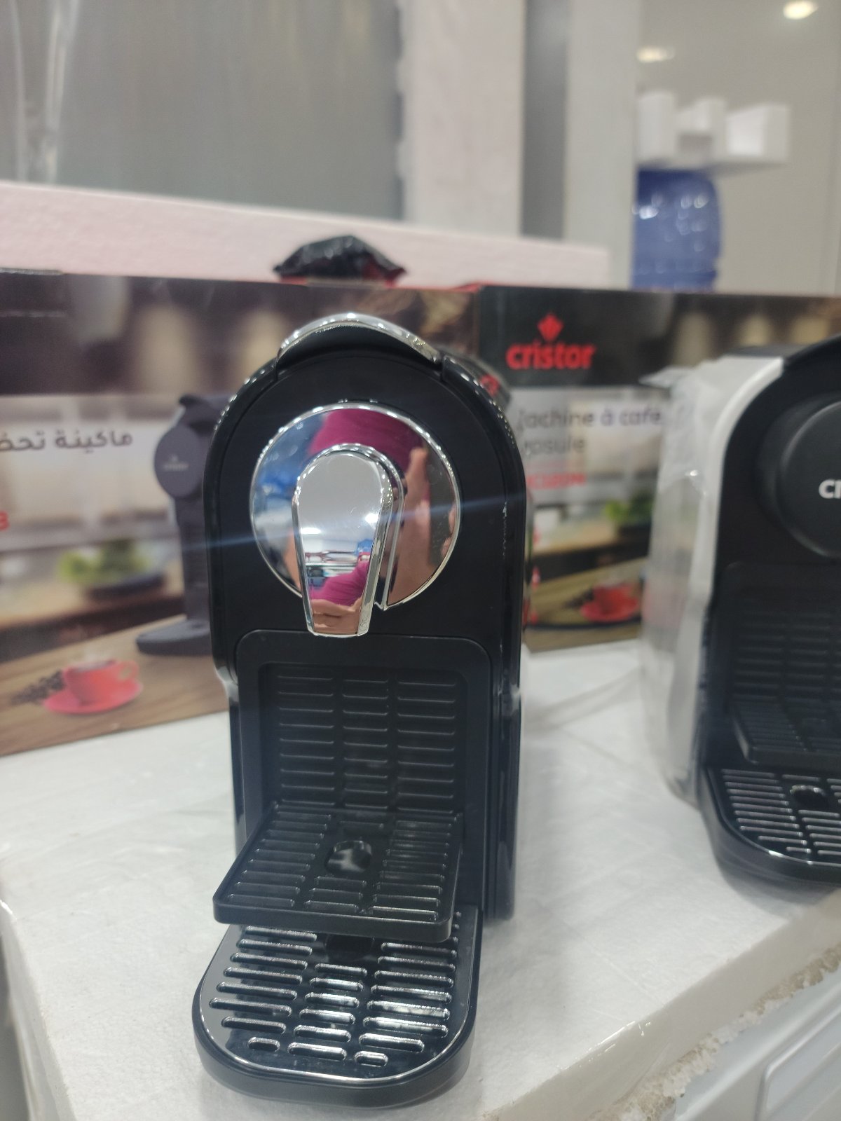 MACHINE À CAFÉ CRISTOR CAPSULE 1350W 20 BARS BLANCHE ET NOIR CMC120B/N (SID)