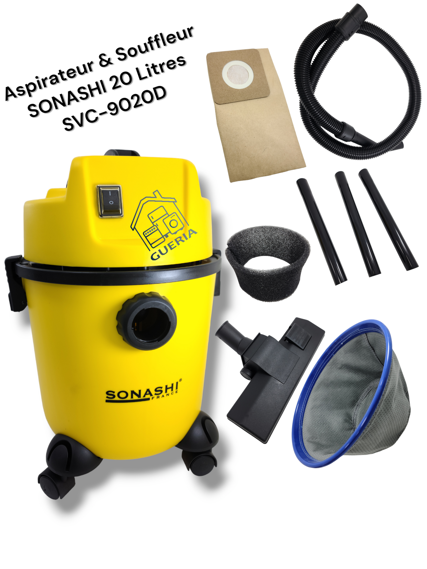 Aspirateur & Souffleur SONASHI 20 Litres SVC-9020D (NDR)